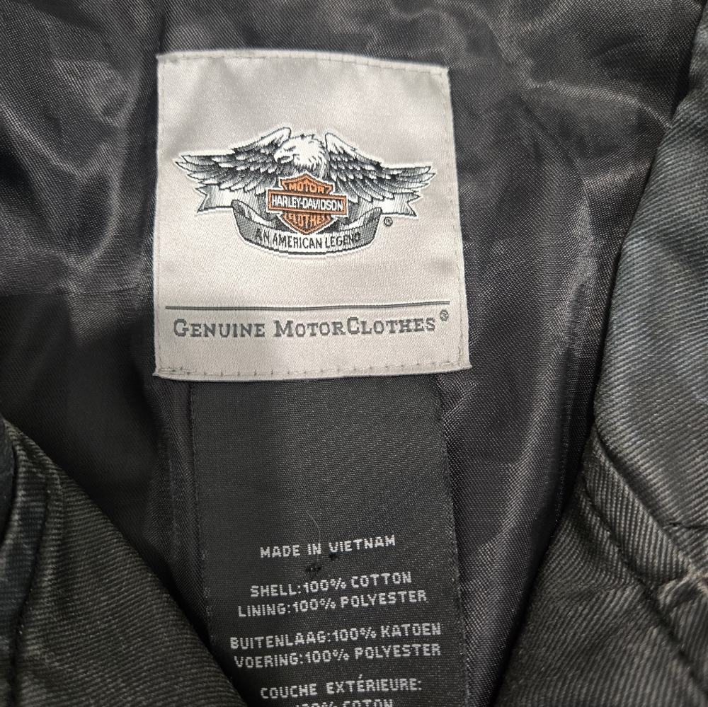 Harley-Davidson Black and Brown Skull Bomber Jacket - Picture 2 of 16
